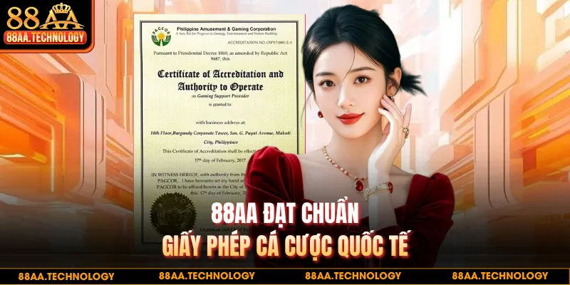 88AA đạt chuẩn giấy phép cá cược quốc tế